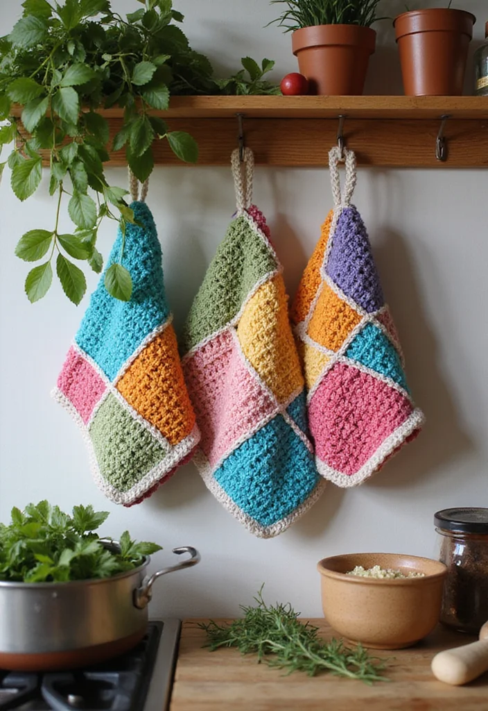 Mosaic Crochet Patterns Free: Easy Guide for Colorful Projects - 19. Mosaic Crochet Oven Mitts