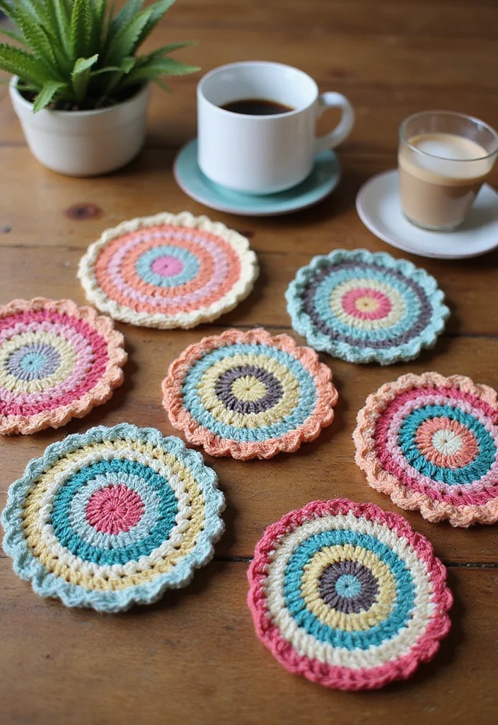 Mosaic Crochet Patterns Free: Easy Guide for Colorful Projects - 5. Mosaic Crochet Coasters