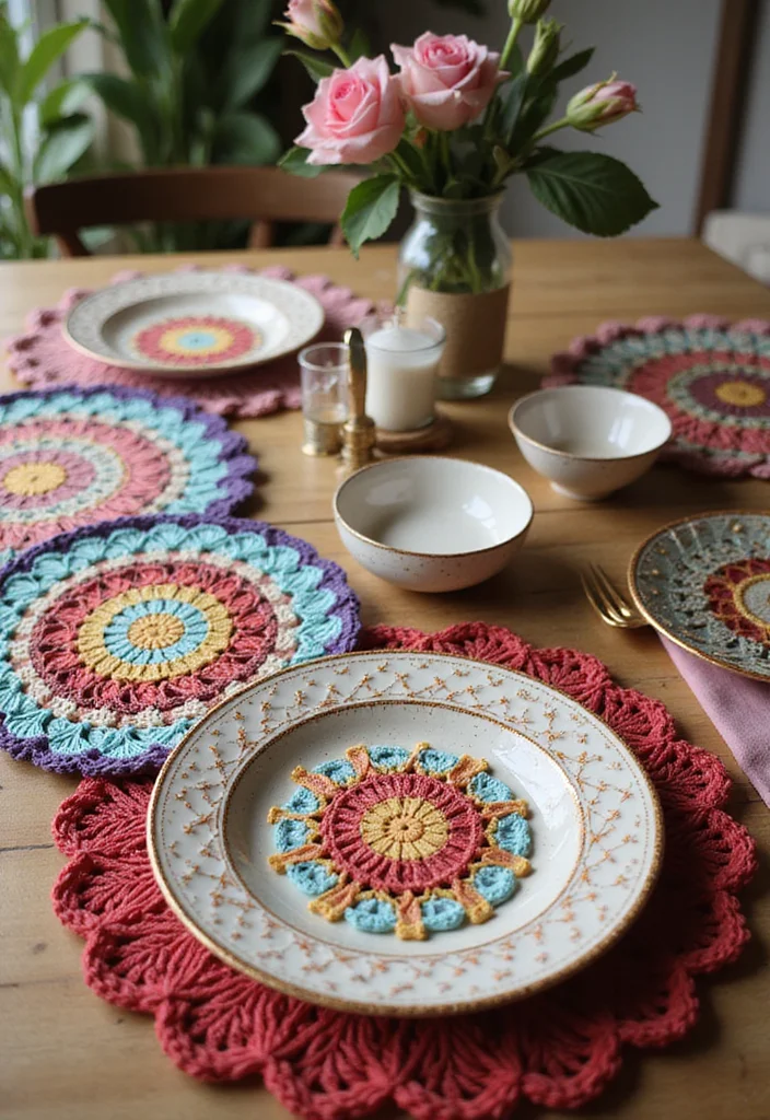 Mosaic Crochet Patterns Free: Easy Guide for Colorful Projects - 8. Mosaic Crochet Table Mats