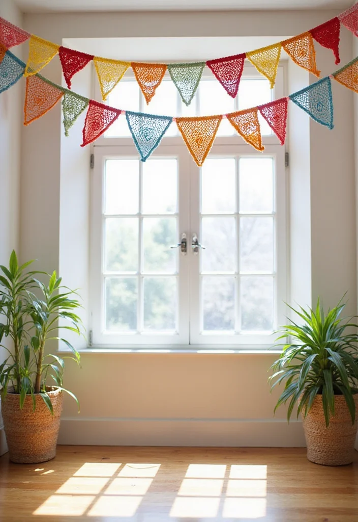 Scrap Yarn Crochet Projects: Eco-Friendly Guide to Fun Creations with 22 Inspiring Examples - 10. Fun Crochet Bunting