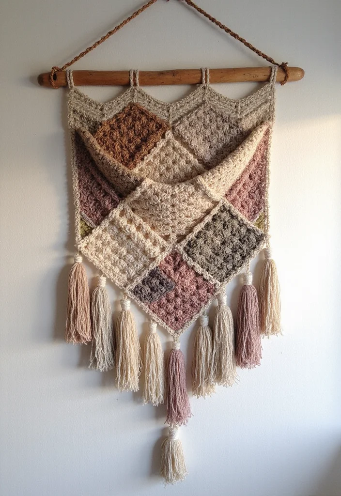 Scrap Yarn Crochet Projects: Eco-Friendly Guide to Fun Creations with 22 Inspiring Examples - 4. Whimsical Wall Hangings