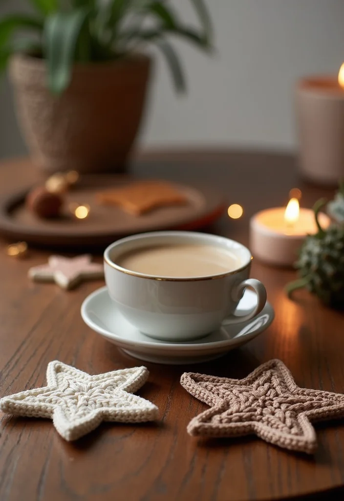 Star Blanket Crochet Pattern: Complete Guide to Celestial-Inspired Blankets with 22 Ideas - 9. Crochet Star Coasters
