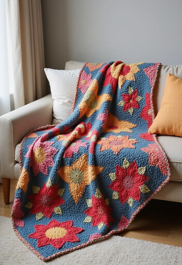Tapestry Crochet Patterns Charts: Friendly Guide to Colorwork Projects with 22 Practical Examples - 1. The Classic Geometric Blanket