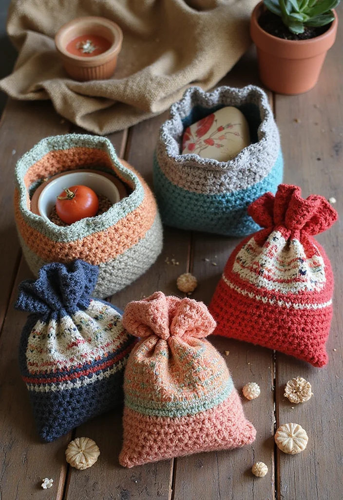 Tapestry Crochet Patterns Charts: Friendly Guide to Colorwork Projects with 22 Practical Examples - 6. Personalized Gift Bags